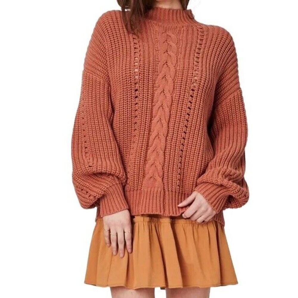 Lost + Wander‎ Lasso Sweater Sz xs VERY Oversized 43" Bust Chunky Ribbed Knit